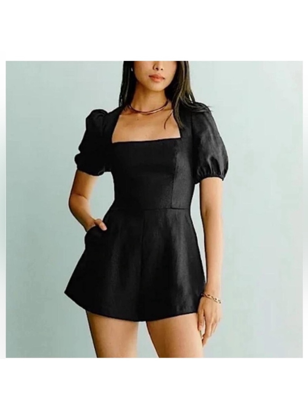 Reformation Dionne short Linen Romper